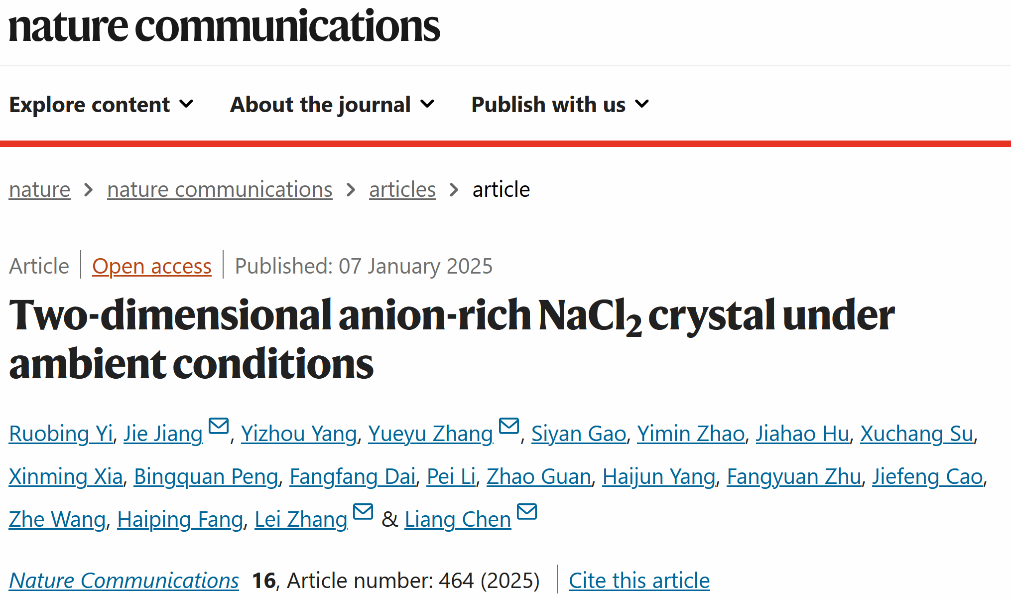 国产成人电影
微纳系统表面物理团队在《Nature communications》发表论文